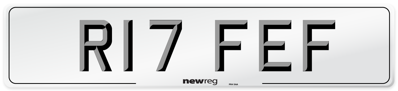 R17 FEF Number Plate from New Reg